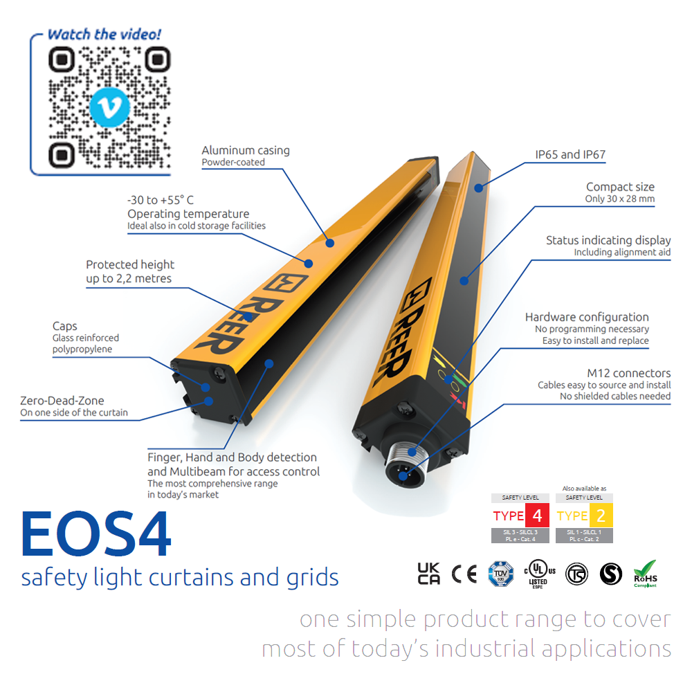 1310322 REER HAND DETECT, C.C, A/M RESET, EDM (MASTER) 40MM RES, CAT 4, 550MM LENGTH (EOS4 454 XM)